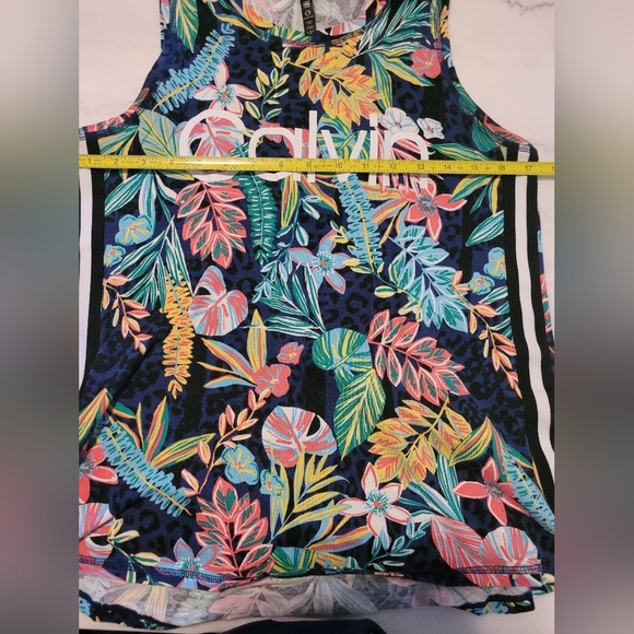 Calvin Klein Performance Multicolored Tropical Tank Top Size Small - Picture 4 of 7